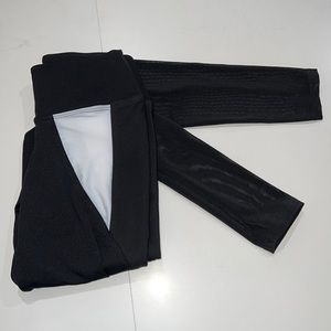 black leggings with white accents